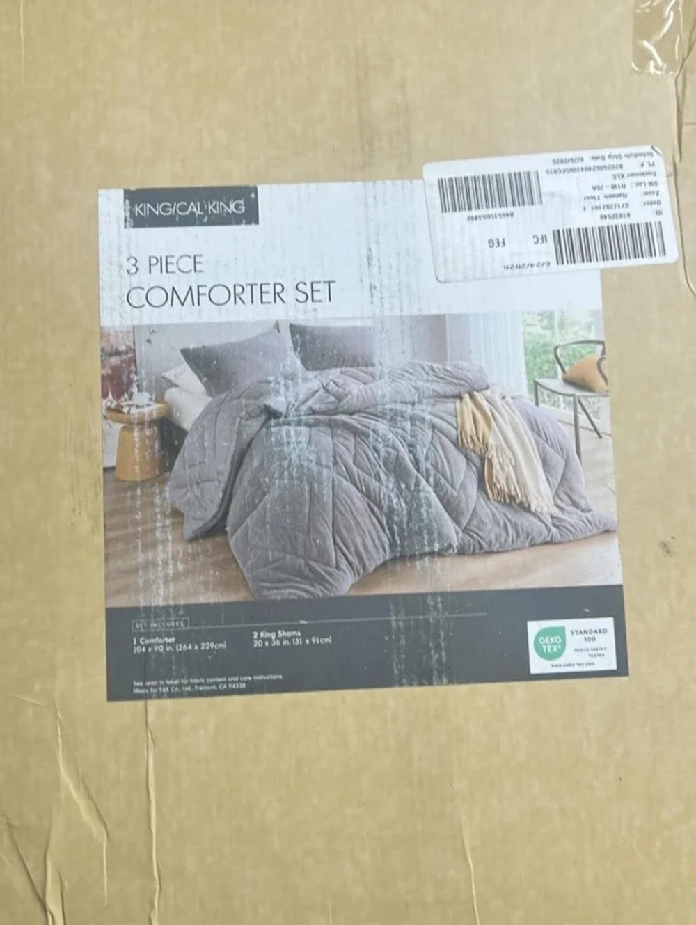 3 Piece Quilted Comforter Set KING/California KING